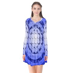 Abstract Background Blue Created With Layers Flare Dress