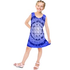 Abstract Background Blue Created With Layers Kids  Tunic Dress