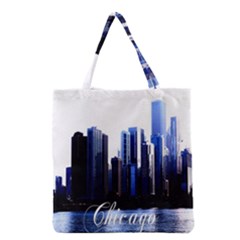 Abstract Of Downtown Chicago Effects Grocery Tote Bag by Simbadda