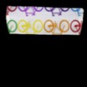 Rainbow Colors Bright Colorful Bicycles Wallpaper Background Flap Messenger Bag (L)  View1