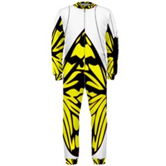 Yellow A Colorful Butterfly Image OnePiece Jumpsuit (Men) 