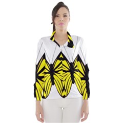 Yellow A Colorful Butterfly Image Wind Breaker (Women)