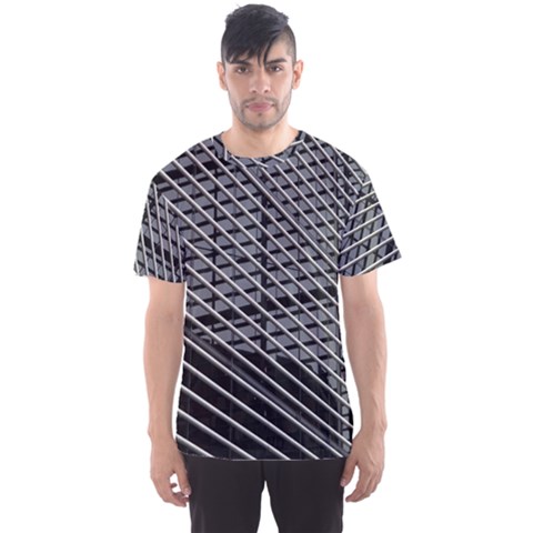 Abstract Architecture Pattern Men s Sport Mesh Tee by Simbadda