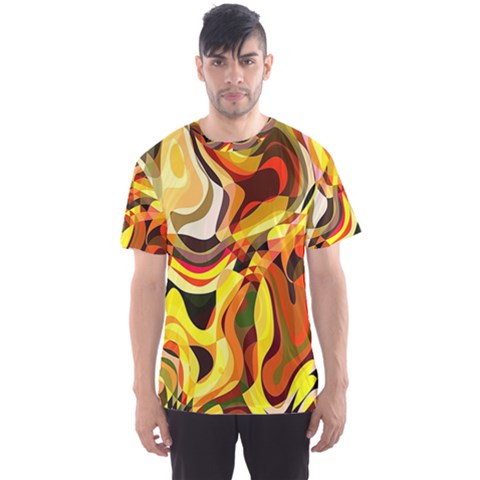 Colourful Abstract Background Design Men s Sport Mesh Tee by Simbadda