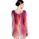 Fire Flames Abstract Background Long Sleeve Bodycon Dress View2