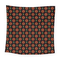 Dollar Sign Graphic Pattern Square Tapestry (large) by dflcprints