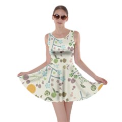 Floral Kraft Seamless Pattern Skater Dress by Simbadda