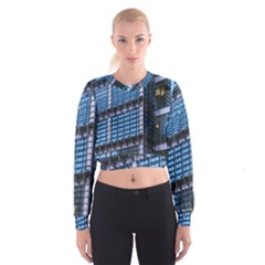 Modern Business Architecture Women s Cropped Sweatshirt