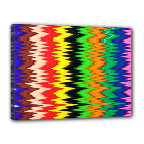 Colorful Liquid Zigzag Stripes Background Wallpaper Canvas 16  X 12 