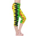 Colorful Liquid Zigzag Stripes Background Wallpaper Capri Leggings  View4