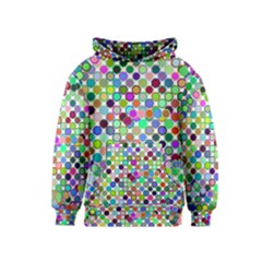 Colorful Dots Balls On White Background Kids  Pullover Hoodie by Simbadda