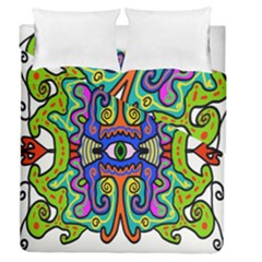 Abstract Shape Doodle Thing Duvet Cover Double Side (queen Size) by Simbadda