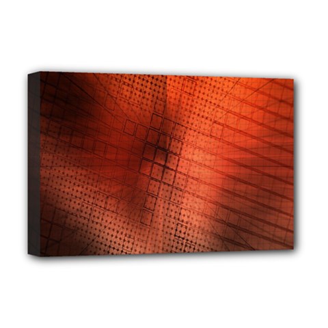 Background Technical Design With Orange Colors And Details Deluxe Canvas 18  x 12  