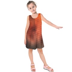 Background Technical Design With Orange Colors And Details Kids  Sleeveless Dress