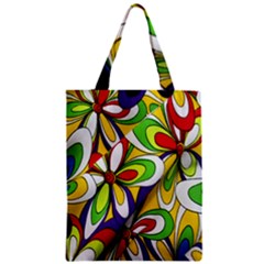 Colorful Textile Background Zipper Classic Tote Bag by Simbadda