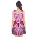 Illuminated Red Hear Red Heart Background With Light Effects Scoop Neck Skater Dress View2