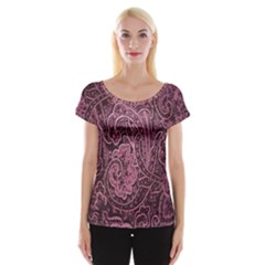 Abstract Purple Background Natural Motive Women s Cap Sleeve Top by Simbadda