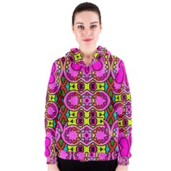 Colourful Abstract Background Design Pattern Women s Zipper Hoodie by Simbadda
