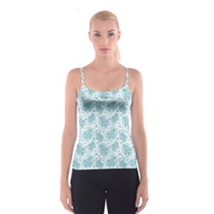 Decorative Floral Paisley Pattern Spaghetti Strap Top