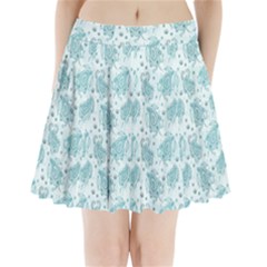 Decorative Floral Paisley Pattern Pleated Mini Skirt