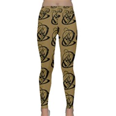 Art Abstract Artistic Seamless Background Classic Yoga Leggings by Simbadda