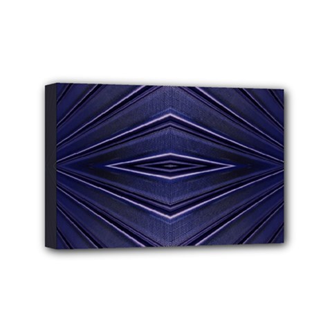 Blue Metal Abstract Alternative Version Mini Canvas 6  X 4  by Simbadda