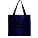 Blue Metal Abstract Alternative Version Zipper Grocery Tote Bag View2