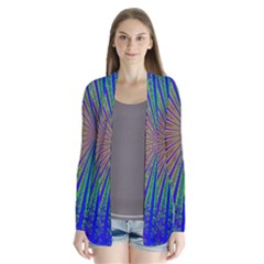 Blue Fractal That Looks Like A Starburst Cardigans by Simbadda