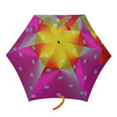 Polka Dots Pattern Colorful Colors Mini Folding Umbrellas by Simbadda