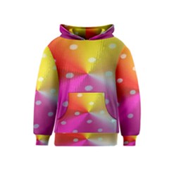 Polka Dots Pattern Colorful Colors Kids  Pullover Hoodie by Simbadda