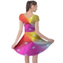 Polka Dots Pattern Colorful Colors Cap Sleeve Dresses View2