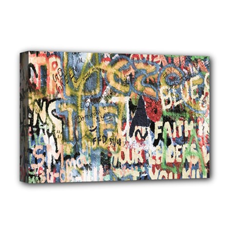 Graffiti Wall Pattern Background Deluxe Canvas 18  X 12  