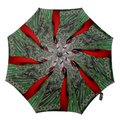 Red Peacock Hook Handle Umbrellas (small) by Simbadda