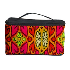 Abstract Background Design With Doodle Hearts Cosmetic Storage Case