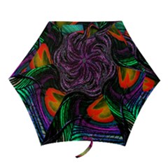 Peacock Feather Rainbow Mini Folding Umbrellas by Simbadda