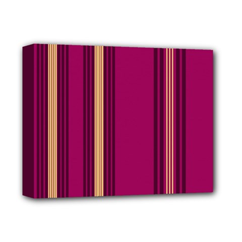 Stripes Background Wallpaper In Purple Maroon And Gold Deluxe Canvas 14  X 11  by Simbadda