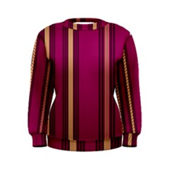 Stripes Background Wallpaper In Purple Maroon And Gold Women s Sweatshirt by Simbadda