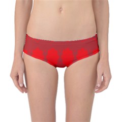 Red Flowers Velvet Flower Pattern Classic Bikini Bottoms by Simbadda