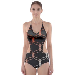 Cadenas Chinas Abstract Design Pattern Cut-out One Piece Swimsuit by Simbadda