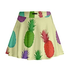 Colorful Pineapples Wallpaper Background Mini Flare Skirt by Simbadda