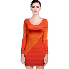 Abstract Clutter Baffled Field Long Sleeve Velvet Bodycon Dress by Simbadda