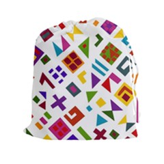 A Colorful Modern Illustration For Lovers Drawstring Pouches (xxl) by Simbadda