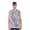 Black Abstract Floral Background Men s Basketball Tank Top View1