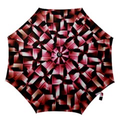 Red And Pink Abstract Background Hook Handle Umbrellas (small) by Simbadda