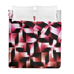 Red And Pink Abstract Background Duvet Cover Double Side (full/ Double Size) by Simbadda