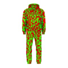 Colorful Qr Code Digital Computer Graphic Hooded Jumpsuit (kids) by Simbadda