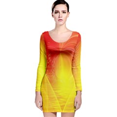 Realm Of Dreams Light Effect Abstract Background Long Sleeve Velvet Bodycon Dress by Simbadda