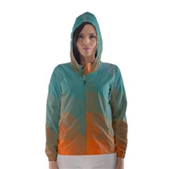 Abstract Elegant Background Pattern Hooded Wind Breaker (Women)