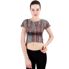 Abstract Geometry Machinery Wire Crew Neck Crop Top by Simbadda