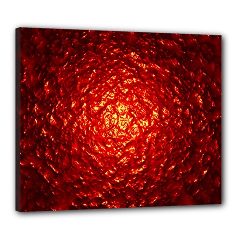 Abstract Red Lava Effect Canvas 24  X 20  by Simbadda